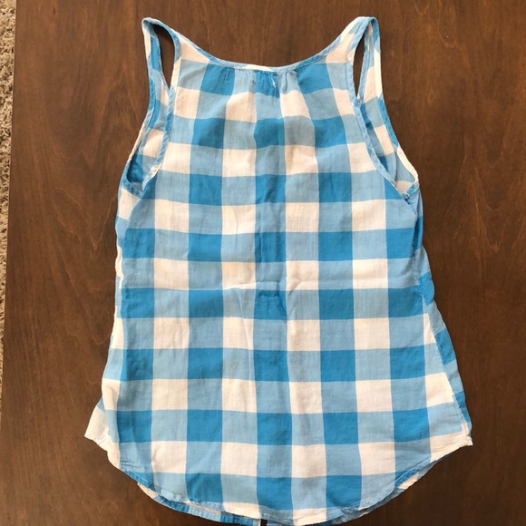 Old Navy blue checkered sleeveless top size XS - Picture 4 of 6